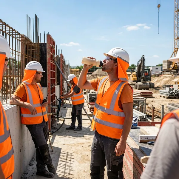 Sicherheit auf der Baustelle im Sommer