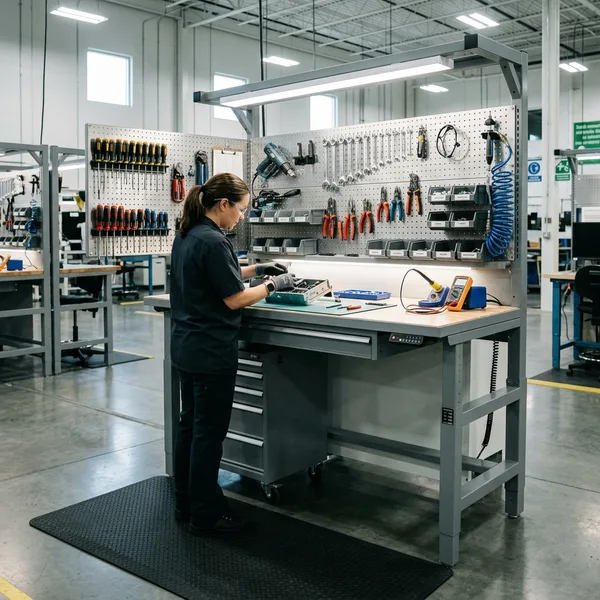 Ergonomischer Werkstatt-Arbeitsplatz